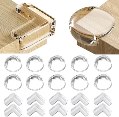Protectores de esquinas y enchufes para seguridad. 20 piezas para muebles de mesa. Protección fuerte adhesiva para bebés