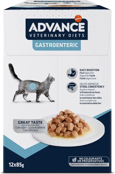 Advance Veterinary Diets Gastroenteric Wet Cat Food: Multipack 12 85 g sachets