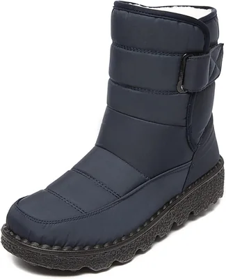Women's Snow Boots Ankle Wellies Waterproof Non-Slip Grip Hiking Flats