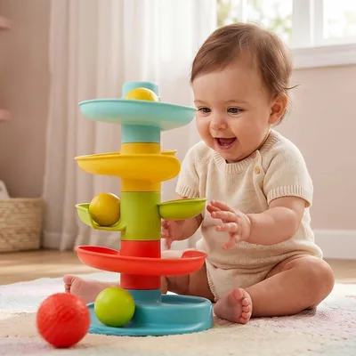 Baybee Baby Ball Tower - 4 Tier Swirling Fun for Toddlers