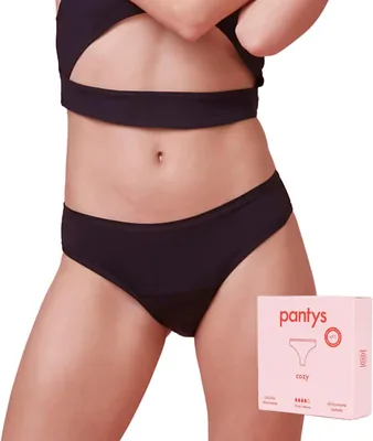 Calcinha Absorvente Menstrual Pantys Cozy, Fluxo Intenso, Feminino, Preto, 1 Unidade