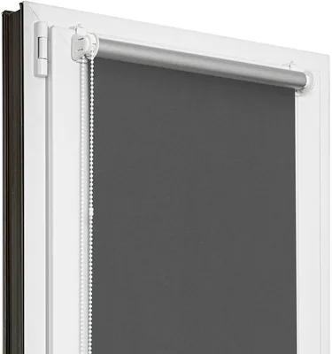 Rideau roulant thermique Estika Blackout avec Klemmfix, montage sans perçage, 50 x 120 cm, Graphite, 13 couleurs, Système intérieur