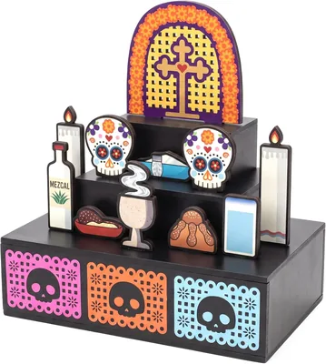 Representación de Altar de Día de Muertos para Armar MUNDOKIN 2026 | Kit de altar de muertos