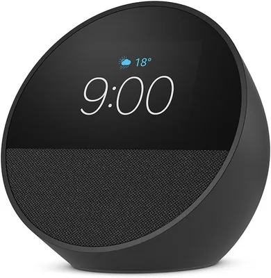 Amazon Echo Spot (modelo más reciente) para mesitas de noche y oficinas: despertador inteligente con Alexa, negro. ¡Mejor oferta!