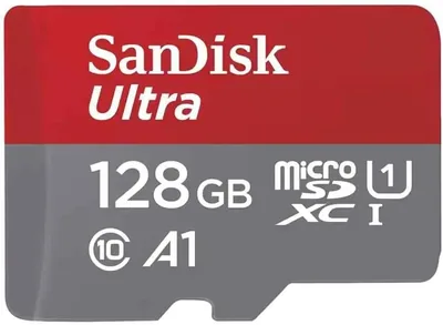 Carte mémoire SanDisk Ultra 128 Go microSDXC UHS-I pour Chromebook avec adaptateur SD et | UHS-I, Full HD, C10, U1, A1