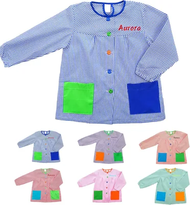 Robe para Niños Etrexonline para Niño o Niña para Guardería y Escuela con Botones