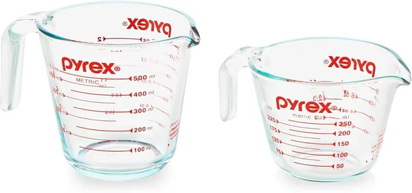 Pyrex Essentials (2-Pack) Glass Measuring Cups Set