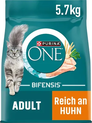 PURINA ONE BIFENSIS Aliment sec pour chat adulte, Riche en poulet, 1 pack (1 x 5.7 kg) - Meilleure Offre