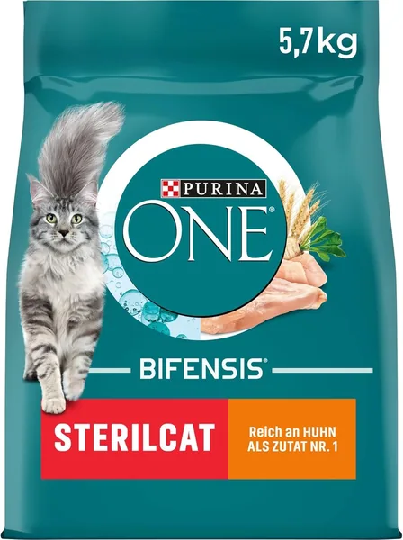 Purina One Bifensis Stérilcat - Aliment sec pour chats stérilisés, riche en poulet, 1 pack (1 x 5.7 kg) - 10% de réduction