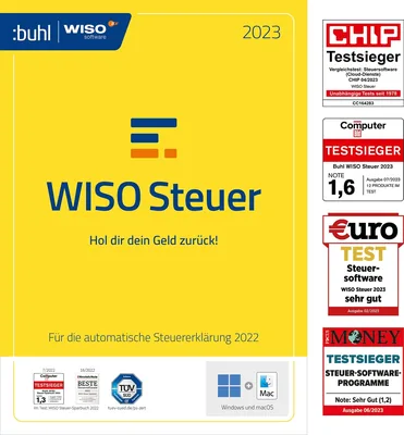 WISO Steuer 2023 (Steuerjahr 2022) Steuersparbuch, Mac, Start und Plus, für Browser, Windows, Mac, Smartphones und Tablets - 50% Rabatt