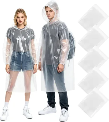 Chyaya 3/5/6 Pack Waterproof Poncho Adult Raincoat Best Deal