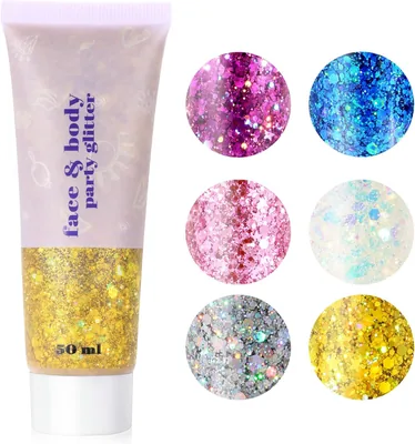 Glitter Body Gel URAQT - Sequins Pour le Corps, 10% de Réduction