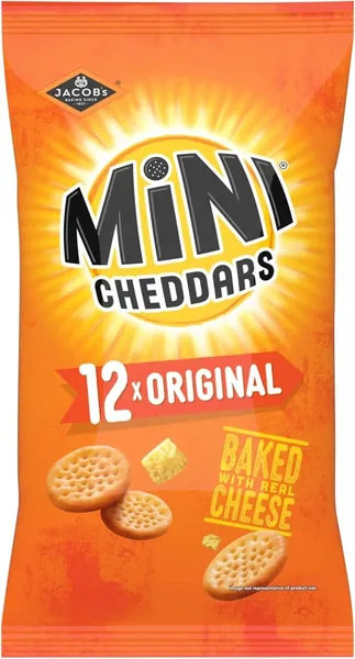 JACOB'S Mini Cheddars Original Crisp Multipack, Baked with Real Cheese