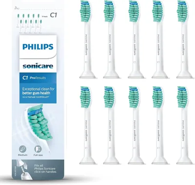 Philips Sonicare ProResults Główki Szczoteczki Białe, 10 szt., Model HX6010/32
