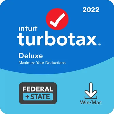 TurboTax Deluxe 2022 Tax Software Best Deal