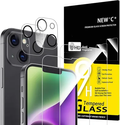 Proteggi Schermo 'C' - 4 Pezzi: 2x Vetro Temperato e 2x Posteriore per iPhone 14 (6.1 pollici) - Sconto 33%