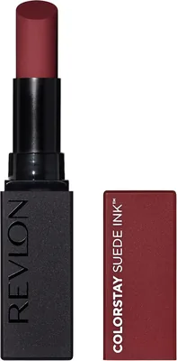 Revlon ColorStay Suede Ink Lipstick - Waterproof Matte with Built-in Primer, 018 In