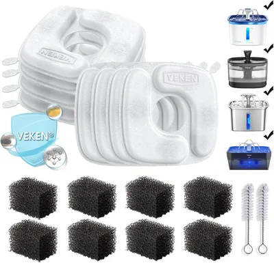 Veken Cat Water Fountain Filters 8 Pack Best Deal