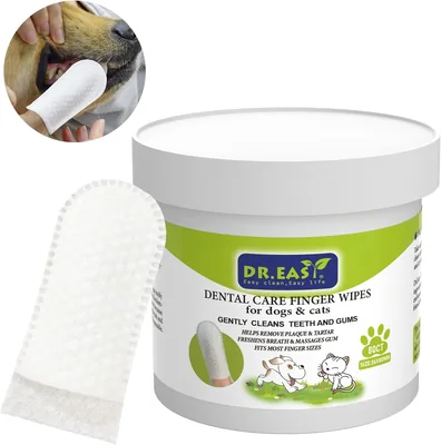 DR.EASY Dental Finger Wipes 80ct for Pets - Best Deal