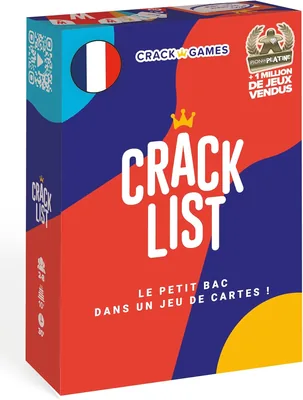 CRACK LIST - Jeu du Petit Bac en Jeu de Cartes | Jeu de Société Divertissant pour toute la Famille | 2 à 8 Joueurs | À partir de 10 Ans | 30 Min