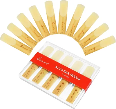 Sovvid Alto Sax Reeds 10 Pack 2.5 Strength Laser Engraved
