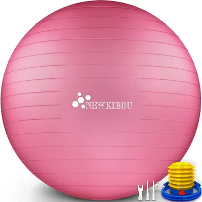 Pelota de Pilates NEWKIBOU Anti-Ruptura (Fitball) 20% de Descuento - Ejercicio para Yoga, Embarazo y Abdominales