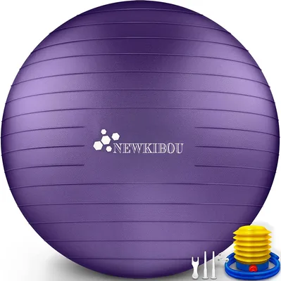 Pelota de Pilates NEWKIBOU (Fitball Anti-Burbuja) 25cm a 75cm - Ejercicio para Yoga, Embarazo y Abdominales | Save 8%