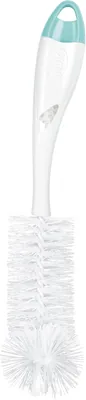 NUK 2 i 1 Flaskborste med Integrerad Suction Borst | Med Ergonomisk Handtag | för Flaska och Pacifikareer | 1 Stck
