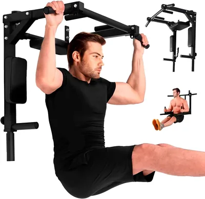 Raganet Barra de Dominadas 8 en 1 para Gimnasio en Casa, Soporta 400kg - Ahorra un 12% (Descuento MXN 999.00)