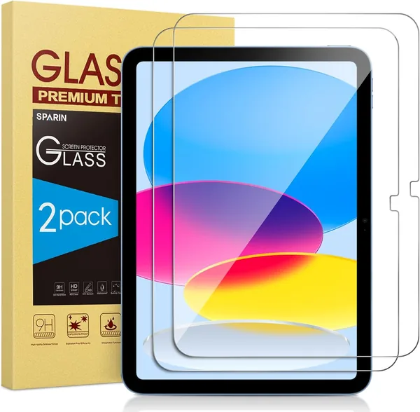SPARIN Pack of 2 Screen Protectors for iPad 11/10th Generation, iPad (A16) 11 Inch 2025/10.9 Inch 2022