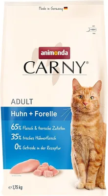 Animonda Carny Adult Chicken + Trout (1,75 kg), Trockenfutter für Erwachsene Katzen, ohne Getreide und Zucker