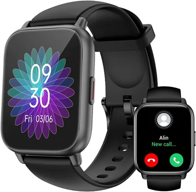 Smartwatch mit Telefonfunktion | 1,85 Zoll HD-Bildschirm | Fitnessuhr mit SpO2-Überwachung für Männer und Frauen