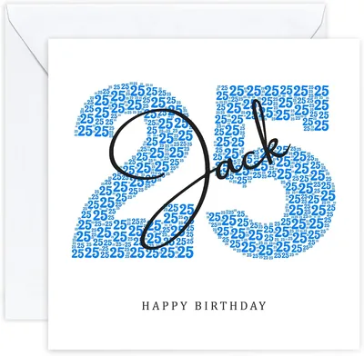 Personalised 25th Birthday Card - Best Price