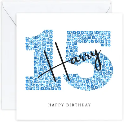 Personalised 15th Birthday Card - Age 15