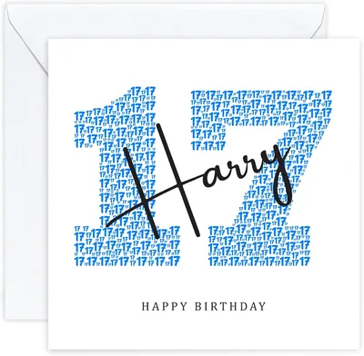 Personalised 17th Birthday Card