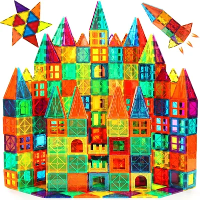 FNJO Magnetic Tiles - Jeu éducatif STEM Montessori pour enfants 3-9 ans - Garçons/Filles - 5% de réduction