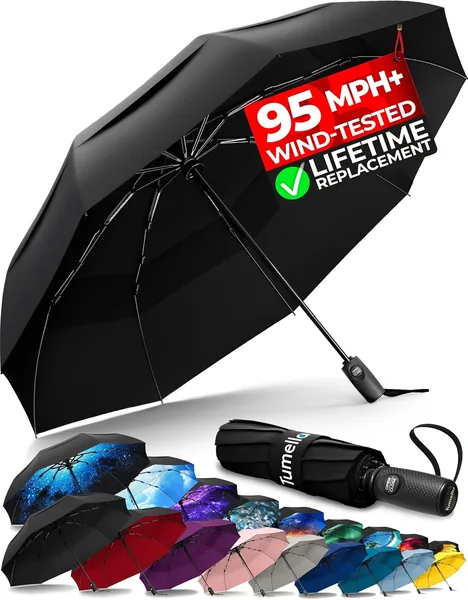 TUMELLA Strongest Windproof Travel Umbrella