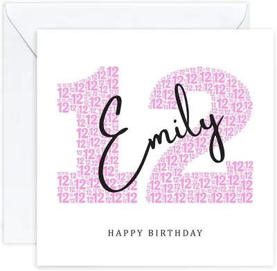 Personalised 12th Birthday Card - Best Deal