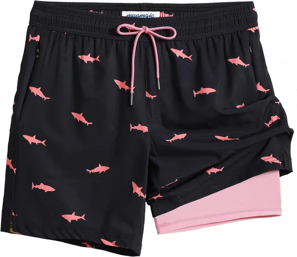 maamgic 2 in 1 Mens Swim Trunks