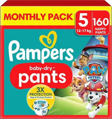 Pampers Paw Patrol Nappy Pants Size 5 15% Off