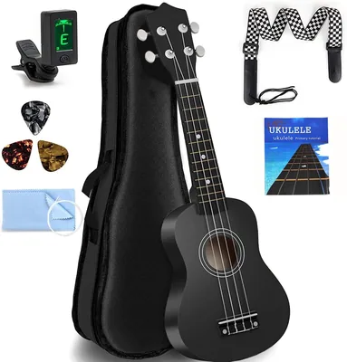 Ukulele de 21 pulgadas para principiantes, con bolsa y correa