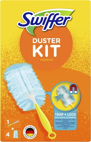 Swiffer Zestaw do Usuwania Kurzu - 1 Rączka + 4 Miotełki, Wysoka Wydajność