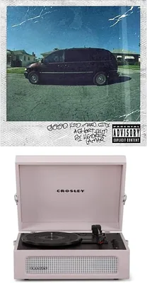Crosley Voyager Turntable (Amethyst) + Kendrick Lamar Bundle - Best Deal