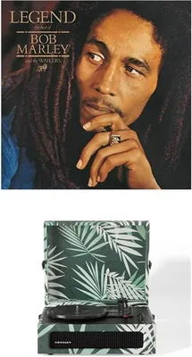 Crosley Voyager Turntable (Botanical Green) & Bob Marley - Best Deal
