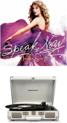 Crosley Cruiser Bluetooth Turntable (White Sands) + Speak Now Bundle - Best Deal
