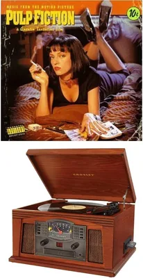 Crosley Lancaster Turntable + Pulp Fiction OST Bundle - Best Deal