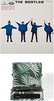 Crosley Voyager Turntable (Botanical Green) & Beatles - Best Deal