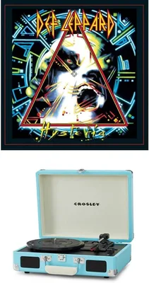 Crosley Cruiser Bluetooth Turntable (Turquoise) + Hysteria Lp Bundle - Best Deal