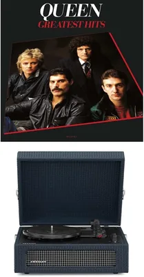Crosley Voyager Bluetooth Turntable + Queen Greatest Hits Bundle - Best Deal