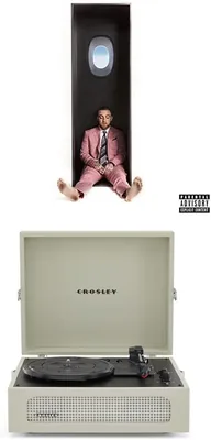 Crosley Voyager Bluetooth Turntable (Dune) + Mac Miller - SWIMMING Vinyl Bundle Best Deal